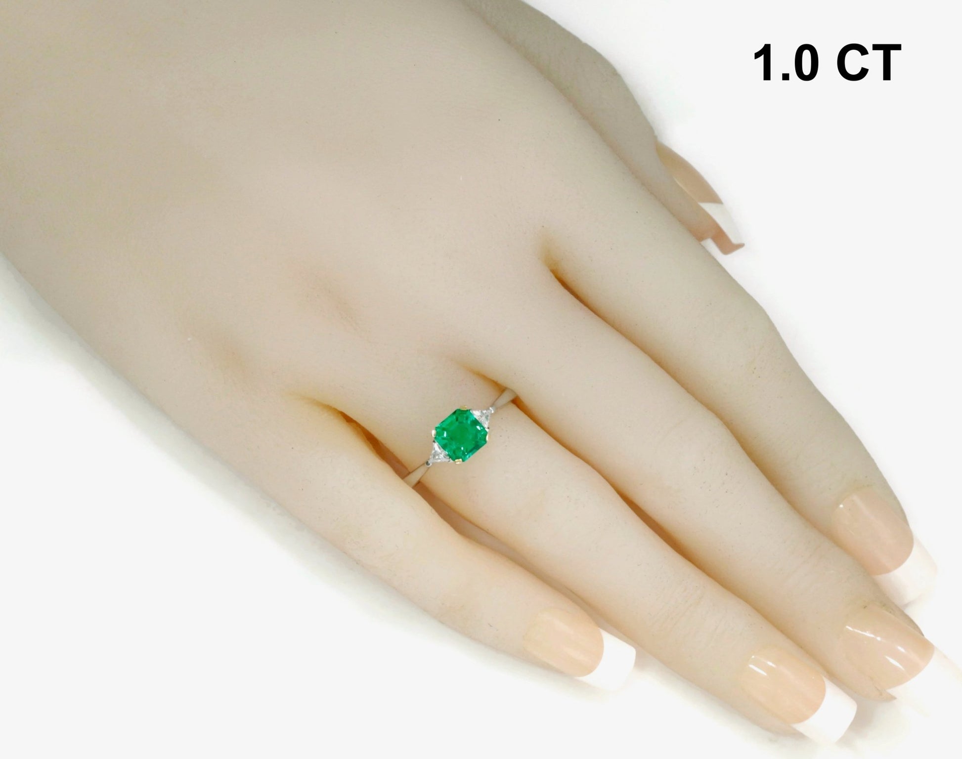 Luxury Two - Tone Emerald Ring - Taj Mahal Gems