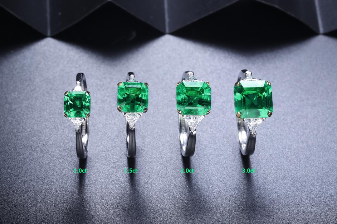 Luxury Two - Tone Emerald Ring - Taj Mahal Gems