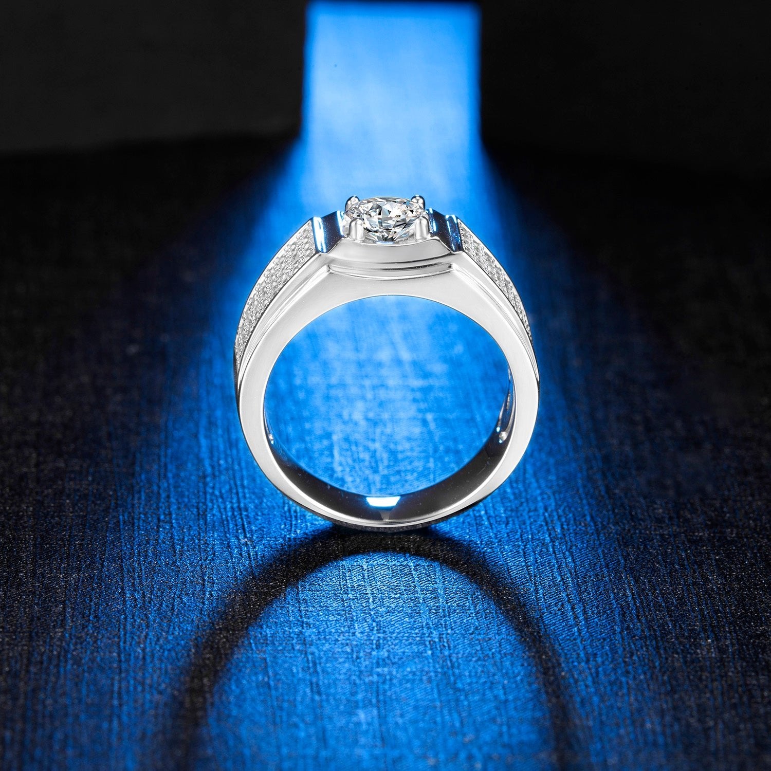Men's Moissanite Solitaire Ring - Taj Mahal Gems