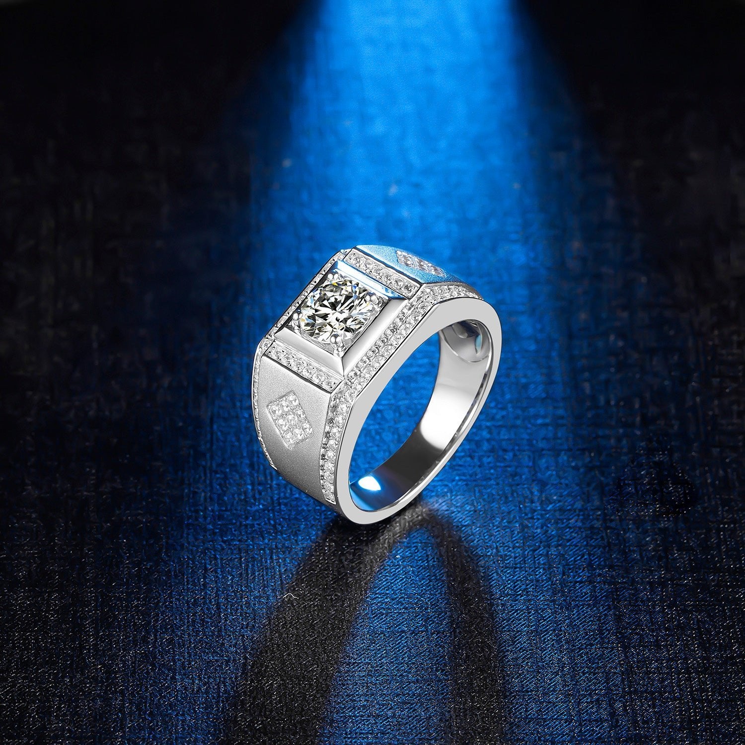 Men's Moissanite Solitaire Ring - Taj Mahal Gems