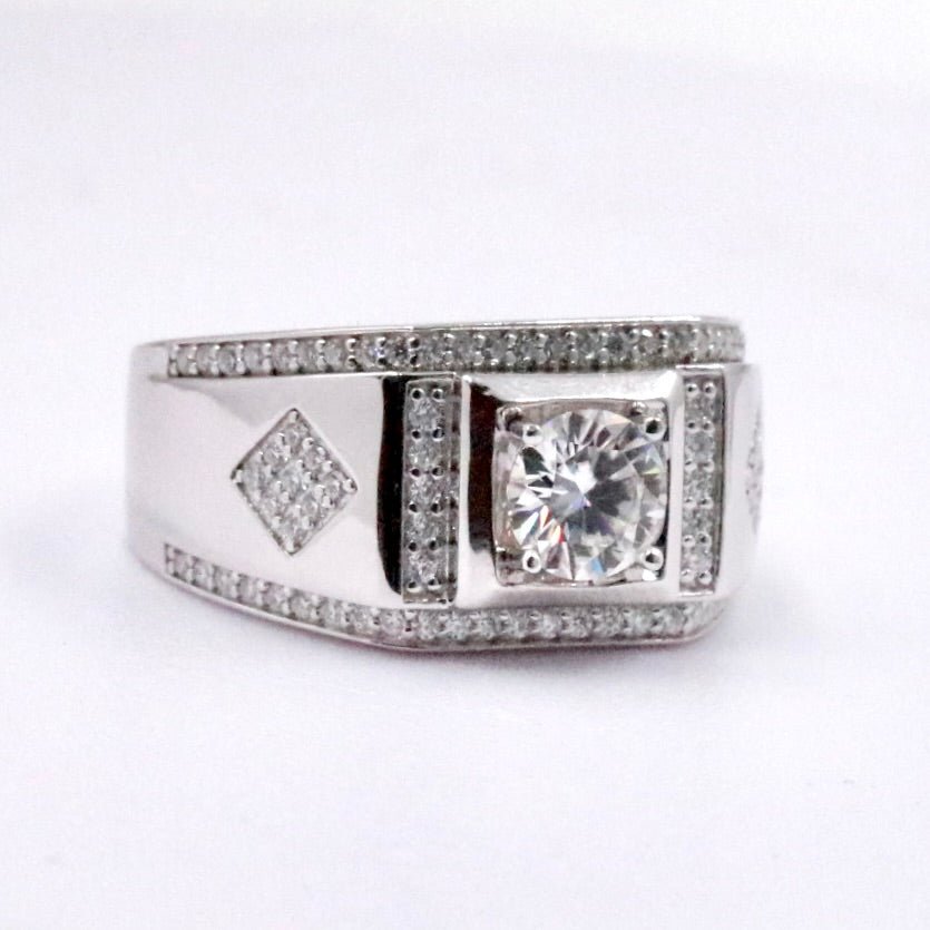 Men's Moissanite Solitaire Ring - Taj Mahal Gems