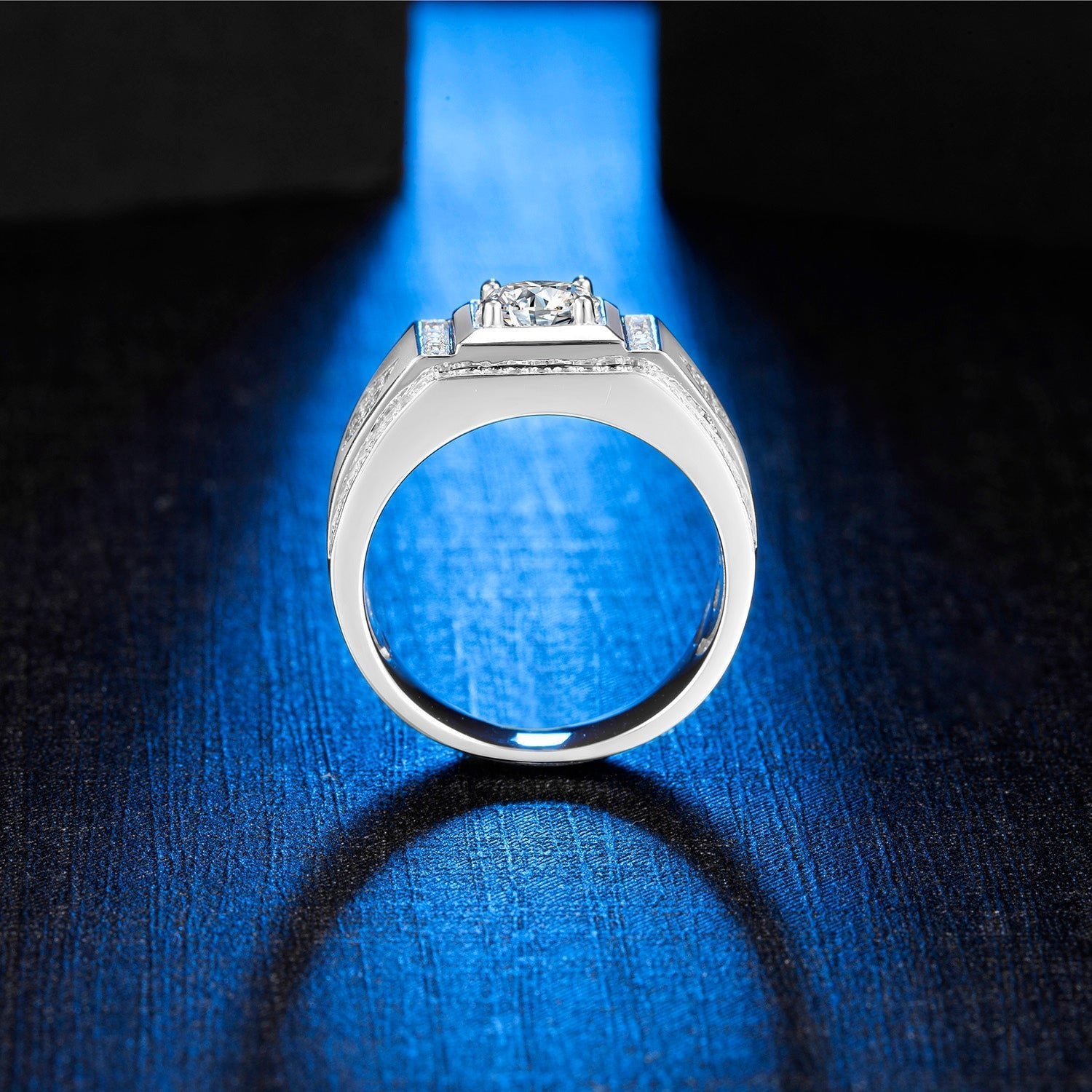 Men's Moissanite Solitaire Ring - Taj Mahal Gems