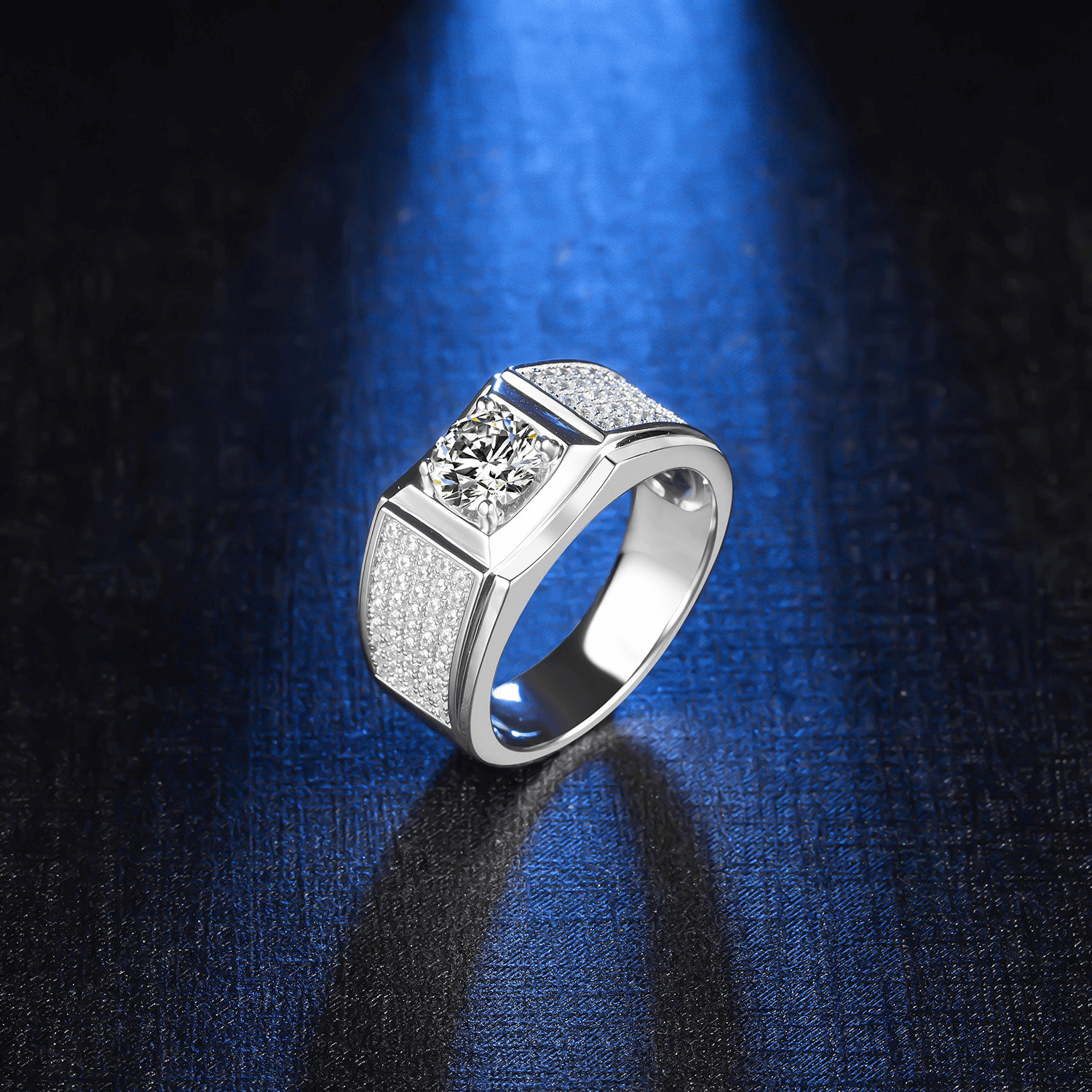Men's Moissanite Solitaire Ring - Taj Mahal Gems