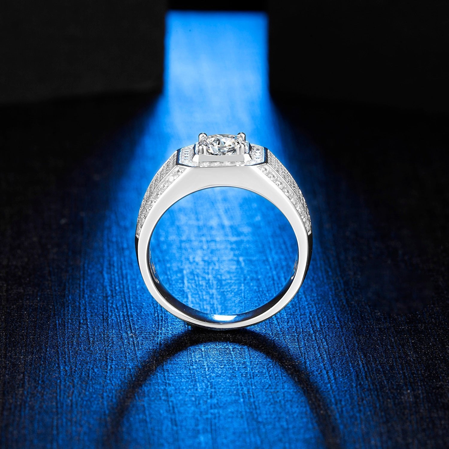 Men's Moissanite Solitaire Ring - Taj Mahal Gems