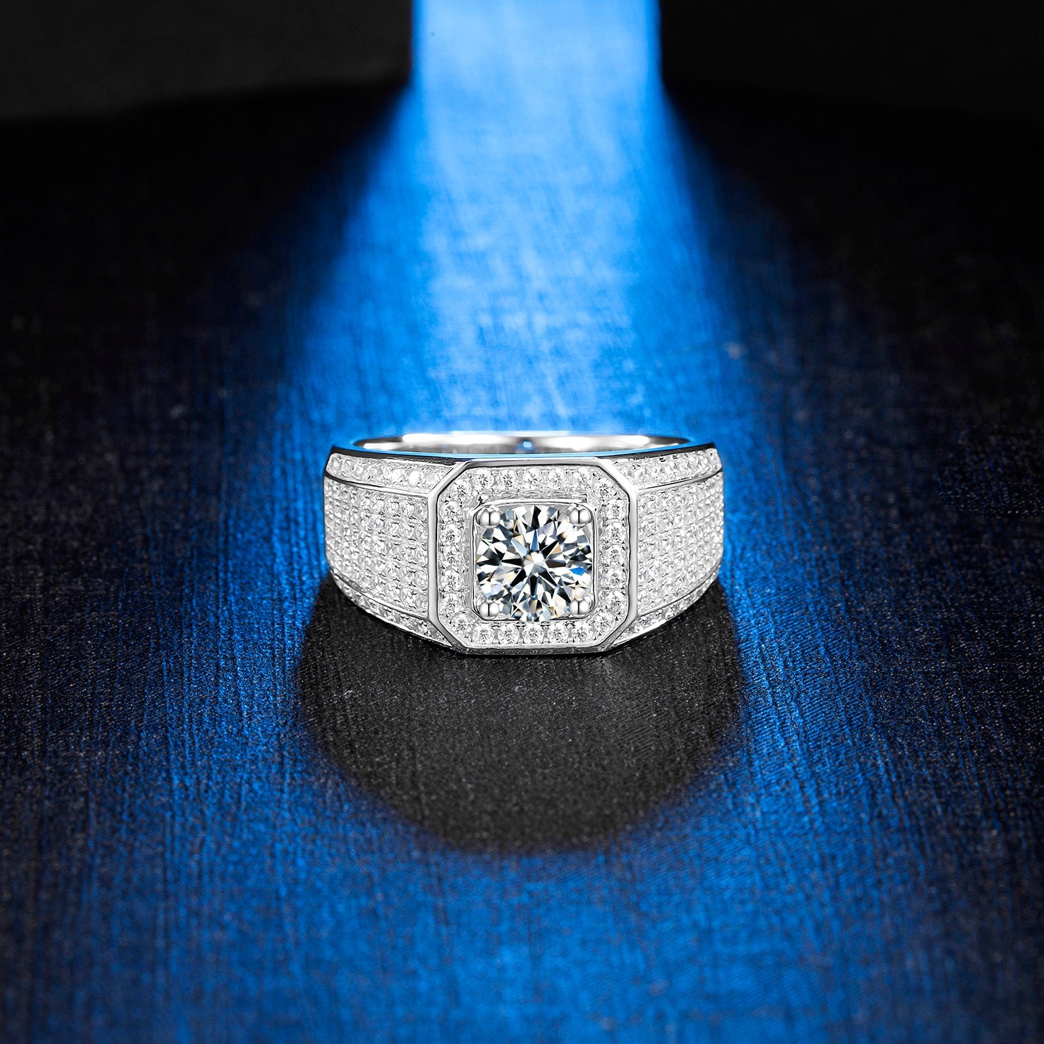 Men's Moissanite Solitaire Ring - Taj Mahal Gems
