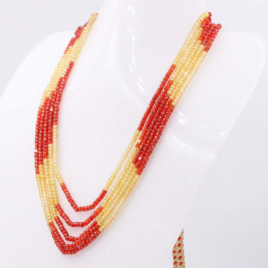 Multi - Color CZ Beaded Necklace - Taj Mahal Gems