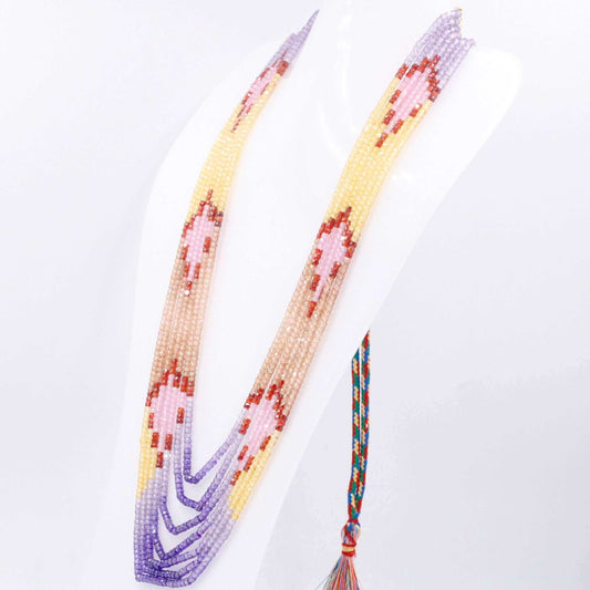 Multi Color CZ Beaded Necklace - Taj Mahal Gems