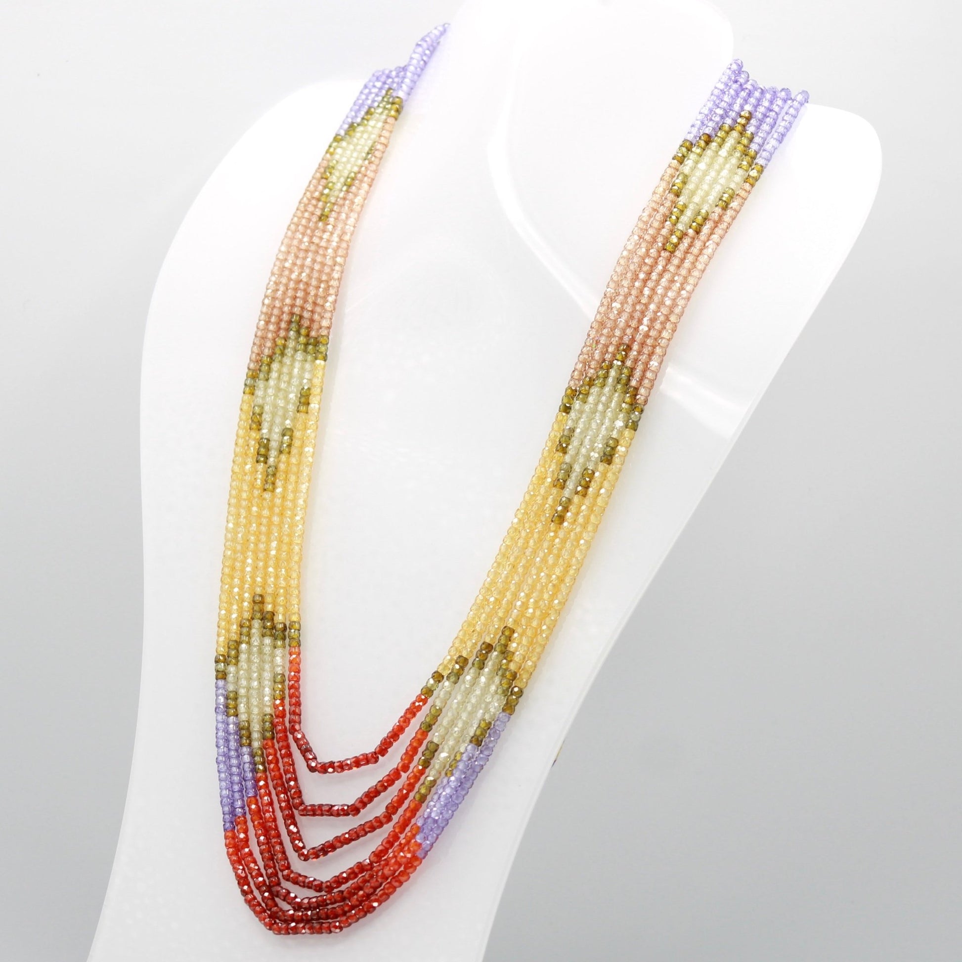 Multi Color CZ Necklace - Taj Mahal Gems