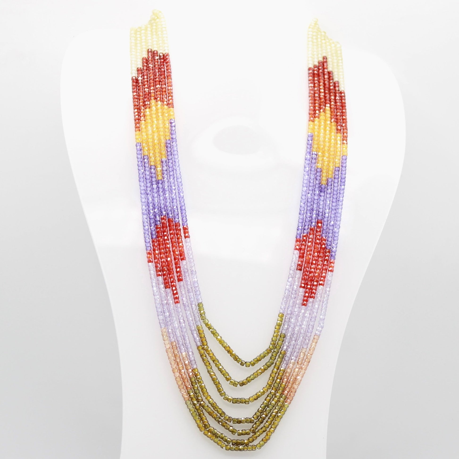Multi Color CZ Necklace - Taj Mahal Gems
