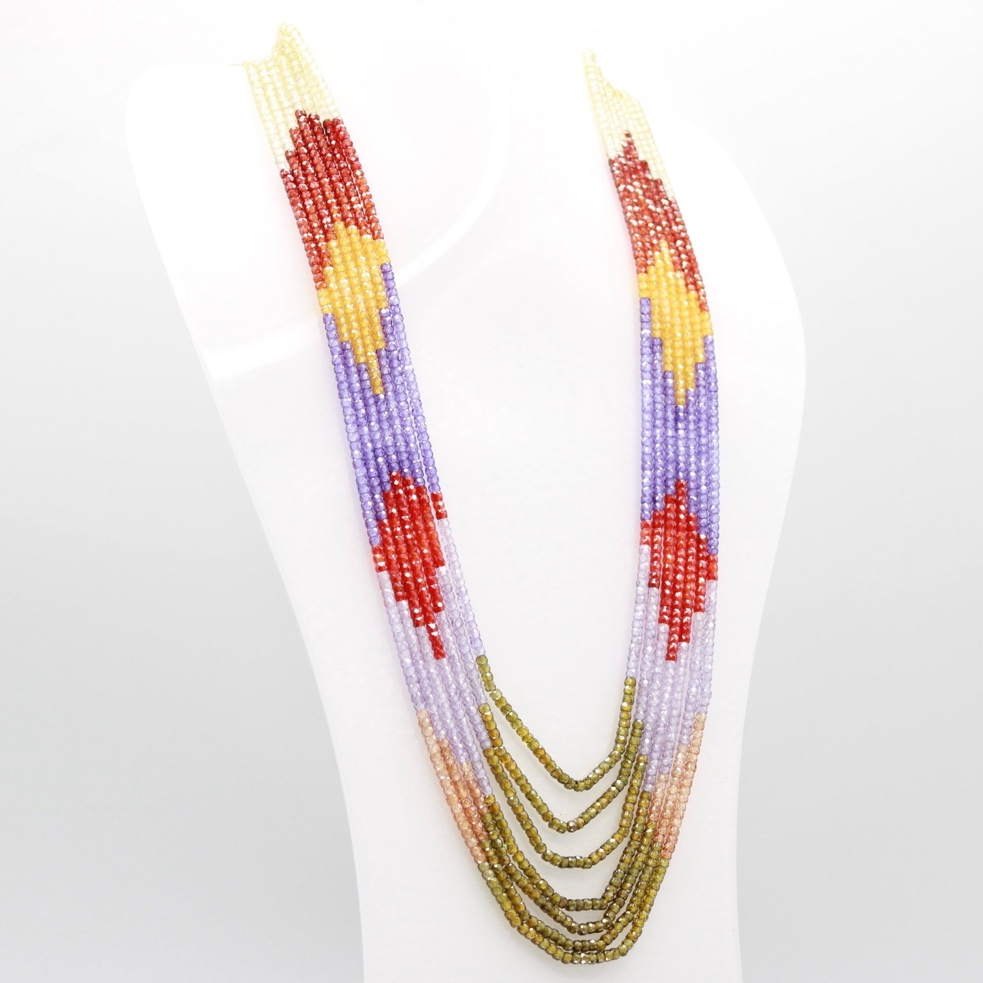 Multi Color CZ Necklace - Taj Mahal Gems