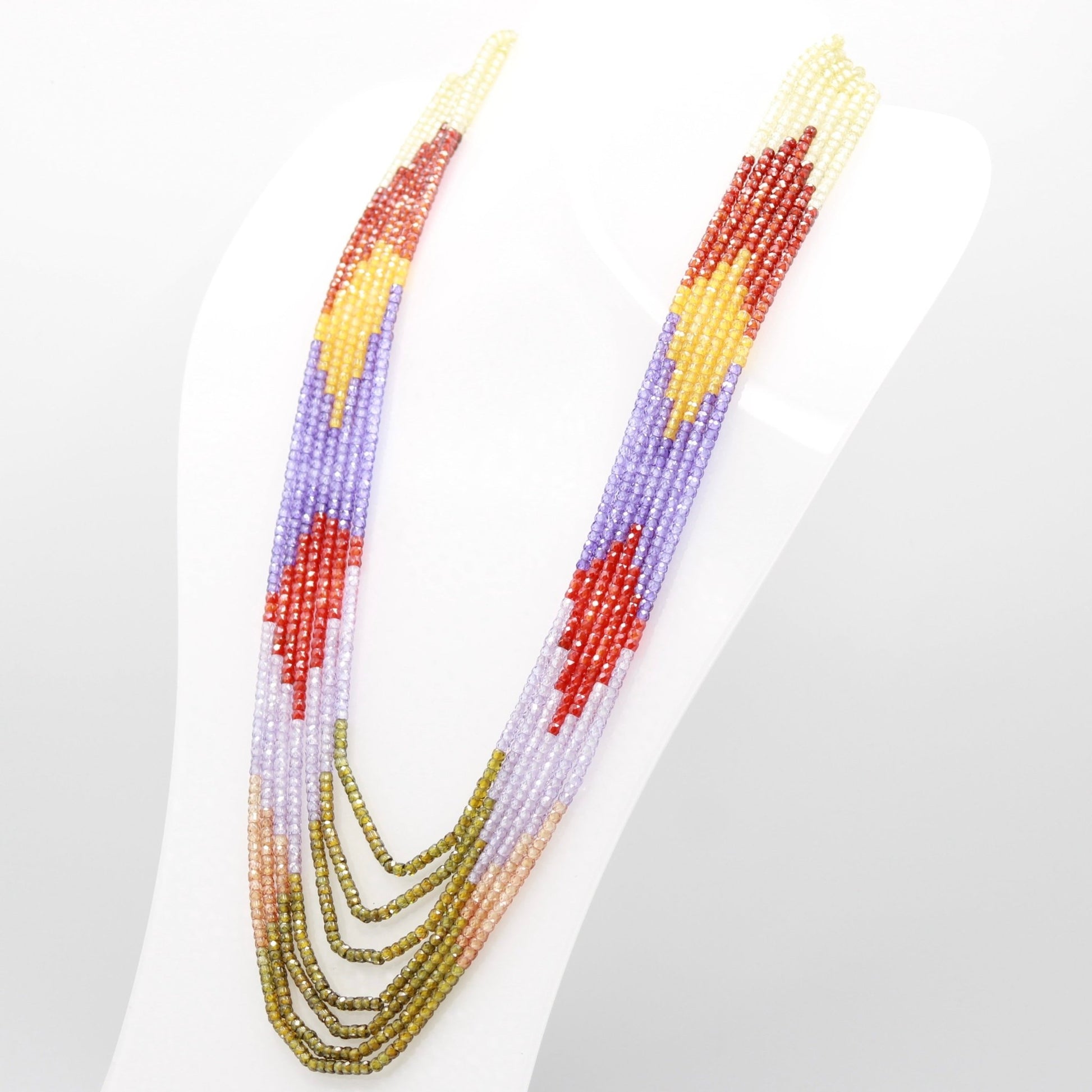 Multi Color CZ Necklace - Taj Mahal Gems