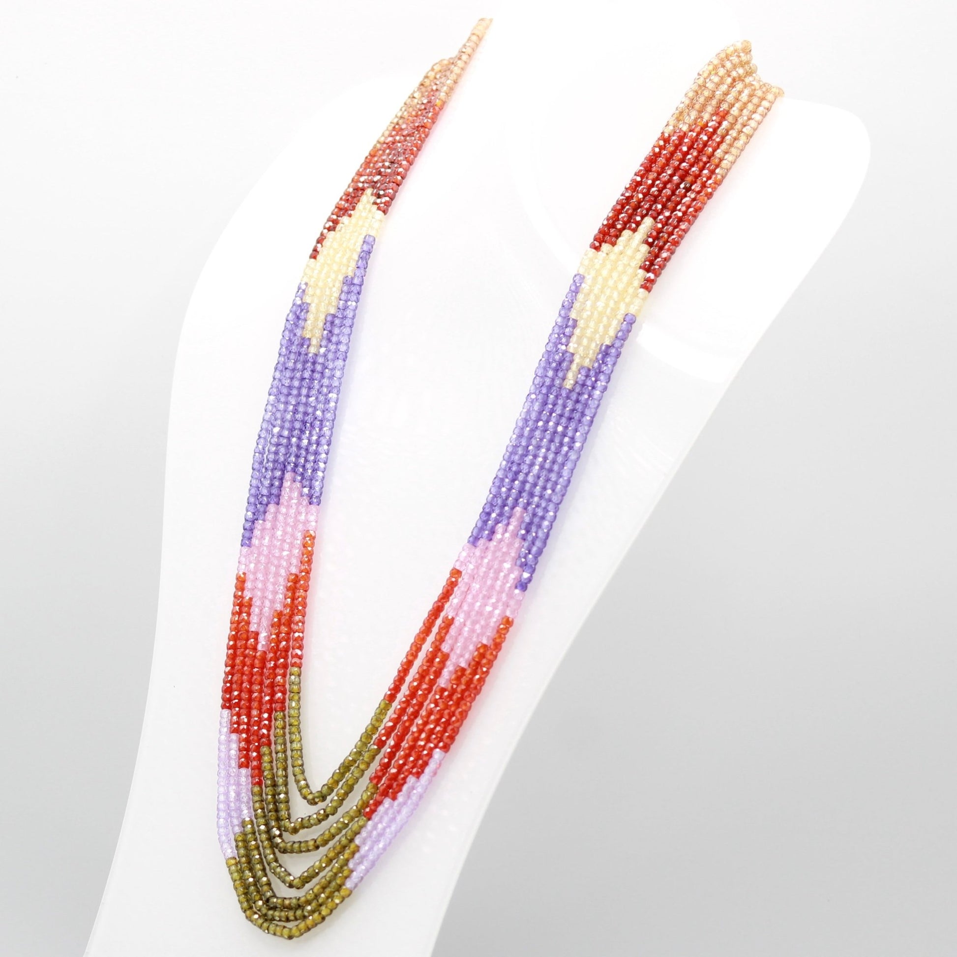 Multi Color CZ Necklace - Taj Mahal Gems