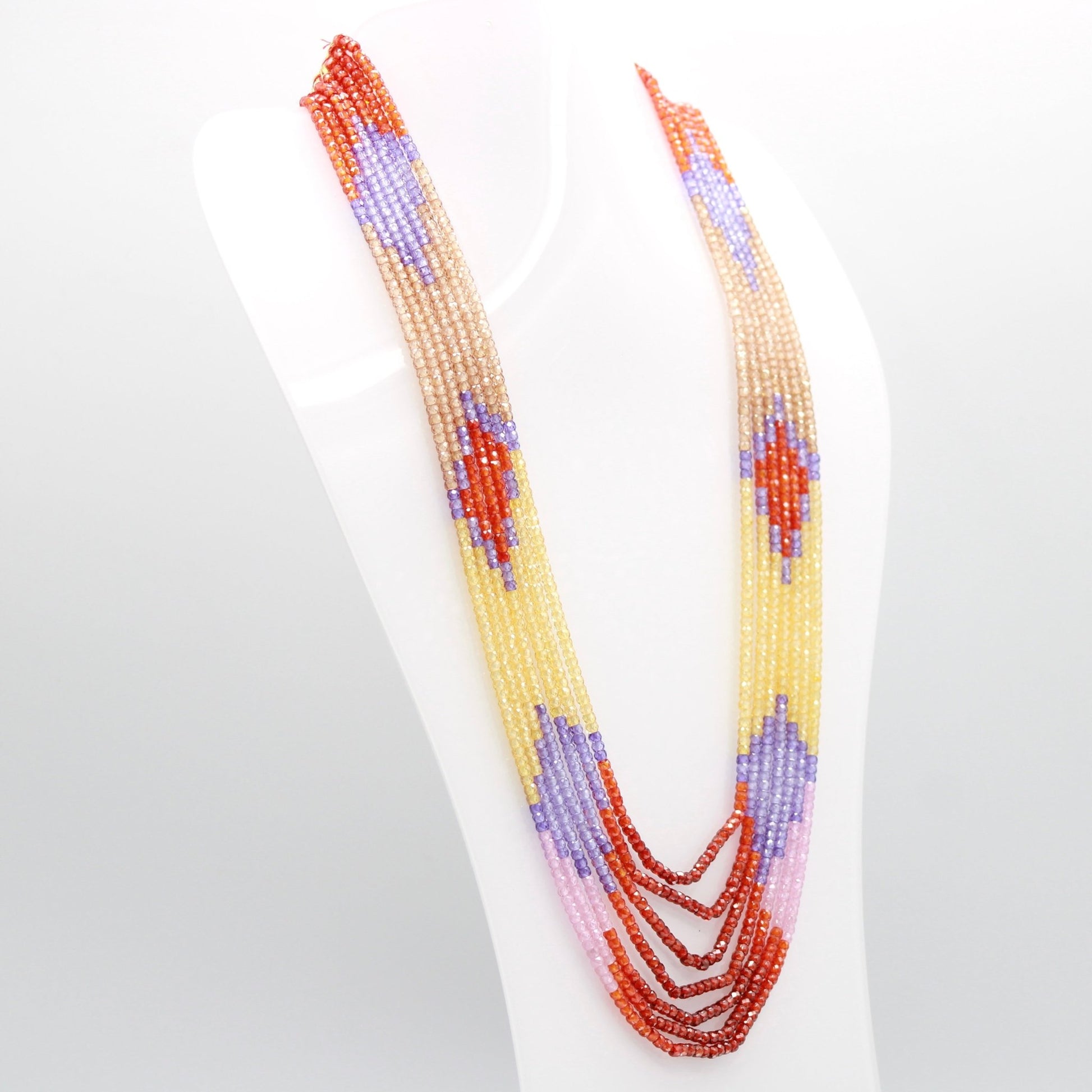Multi Color CZ Necklace - Taj Mahal Gems