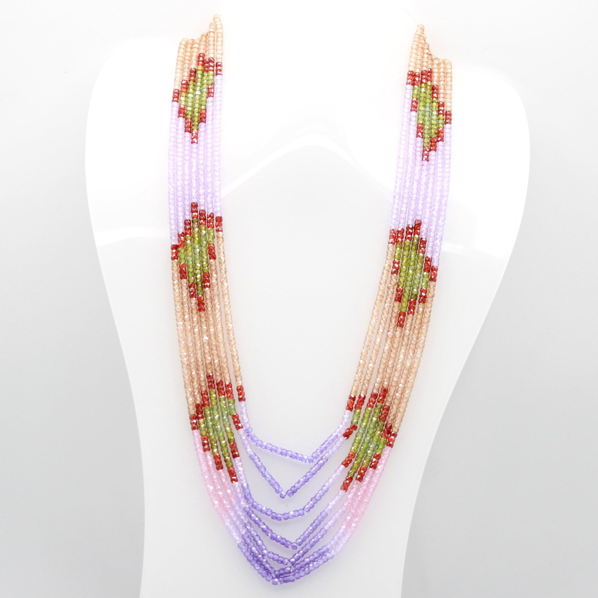 Multi Color CZ Necklace - Taj Mahal Gems