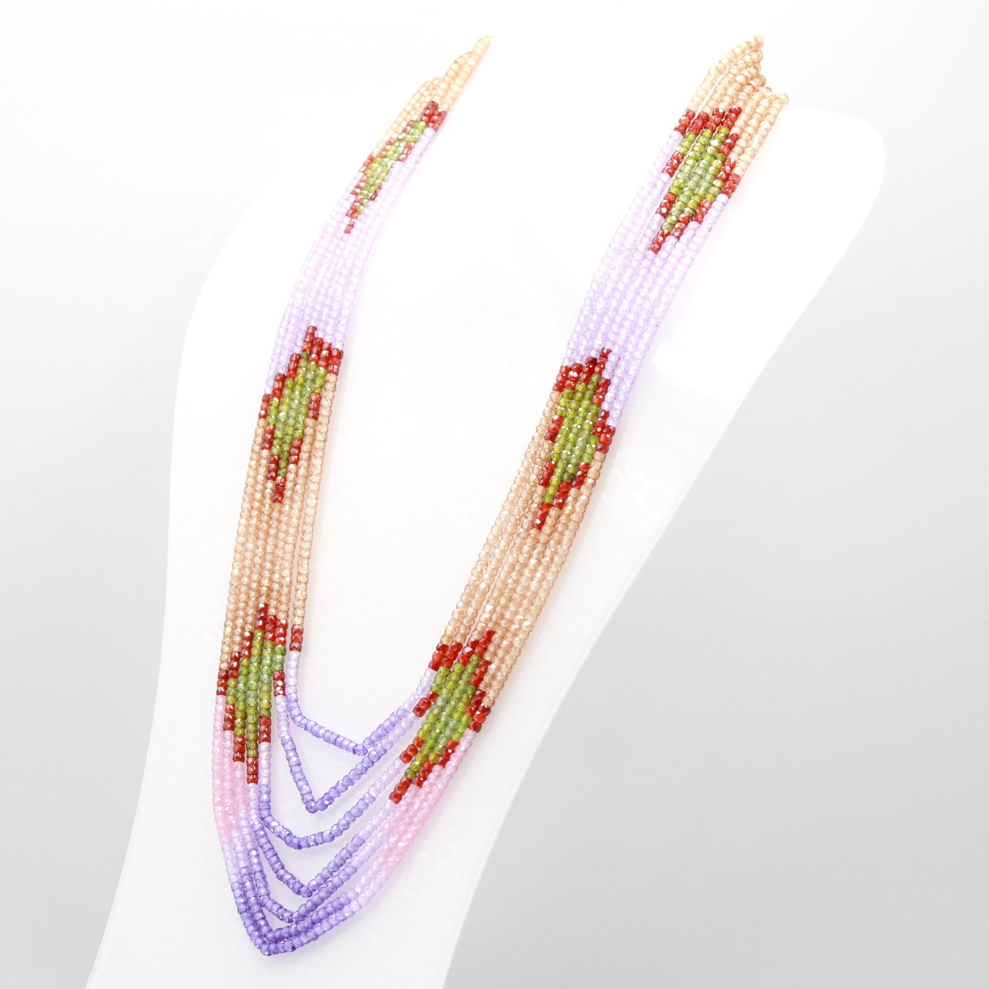 Multi Color CZ Necklace - Taj Mahal Gems