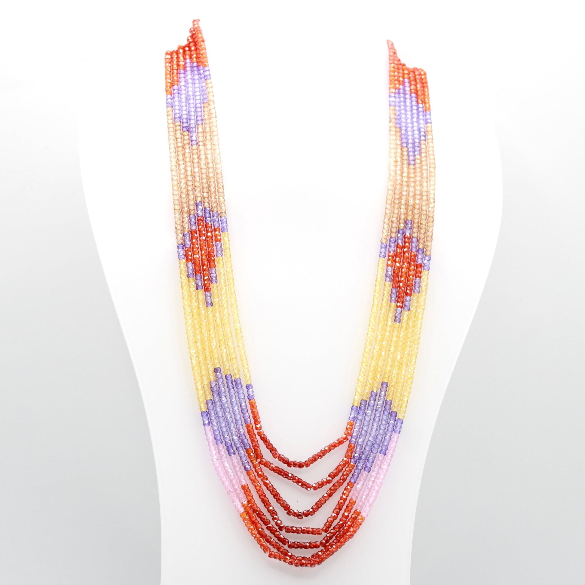 Multi Color CZ Necklace - Taj Mahal Gems