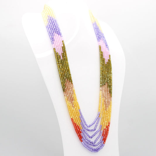 Multi Color CZ Necklace - Taj Mahal Gems
