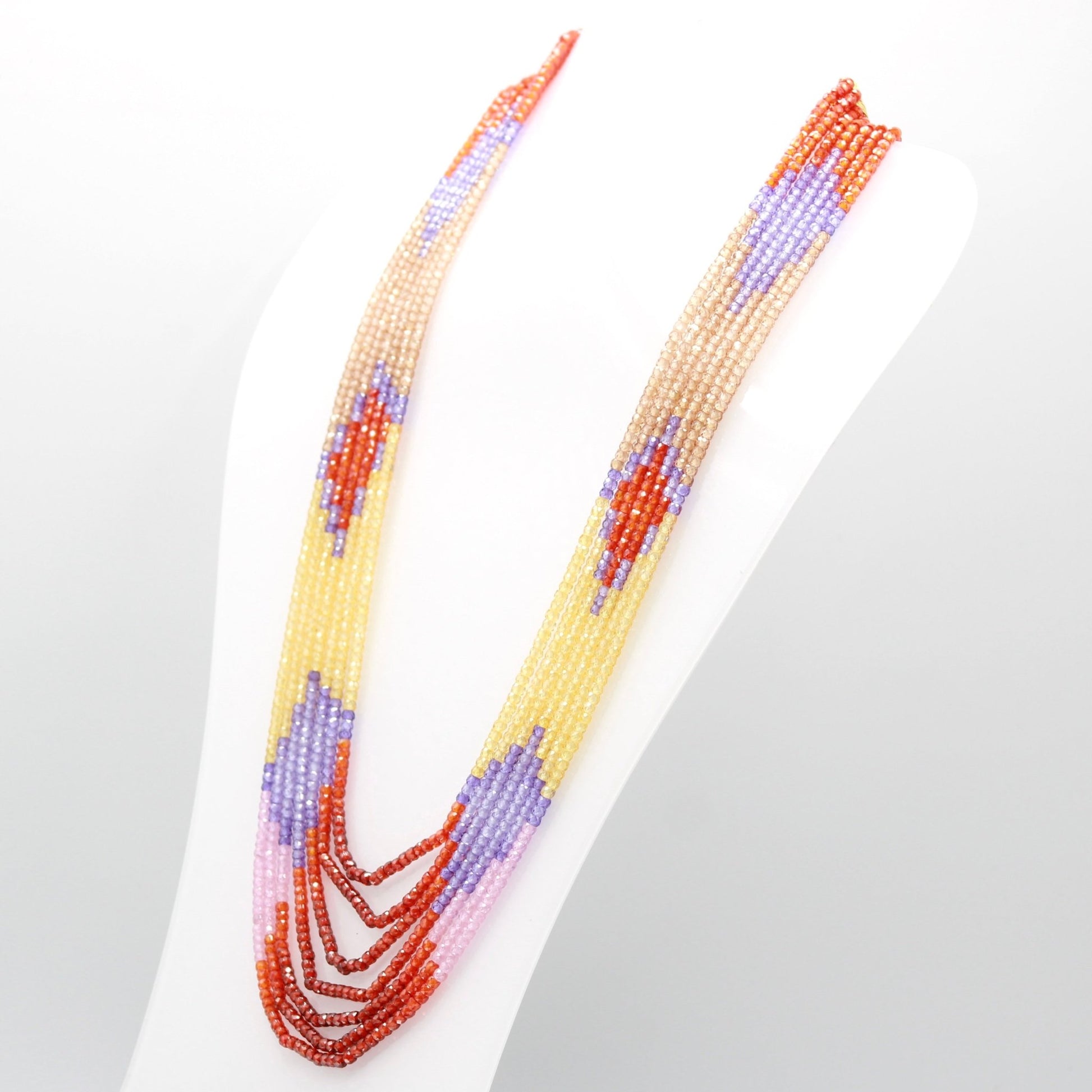 Multi Color CZ Necklace - Taj Mahal Gems