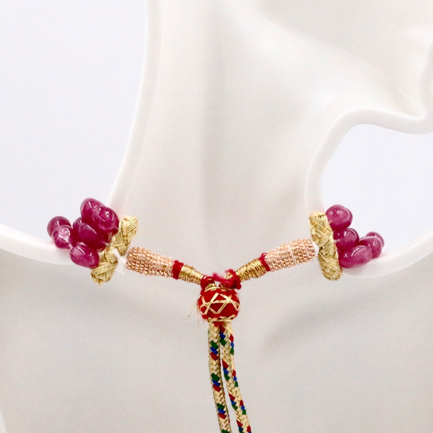 Multi - Color Gemstone Necklace with Quartz Freshwater Pearls - Taj Mahal Gems