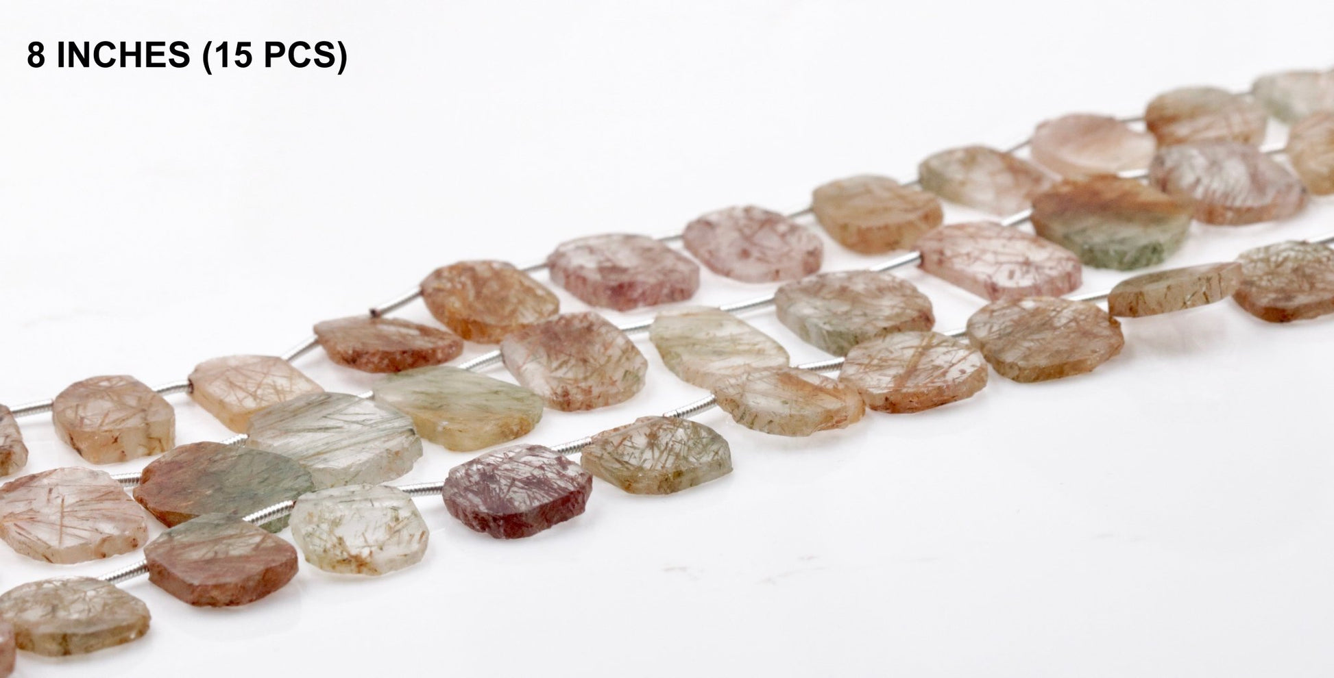 Multi Color Natural Rutile Quartz Necklace - Taj Mahal Gems