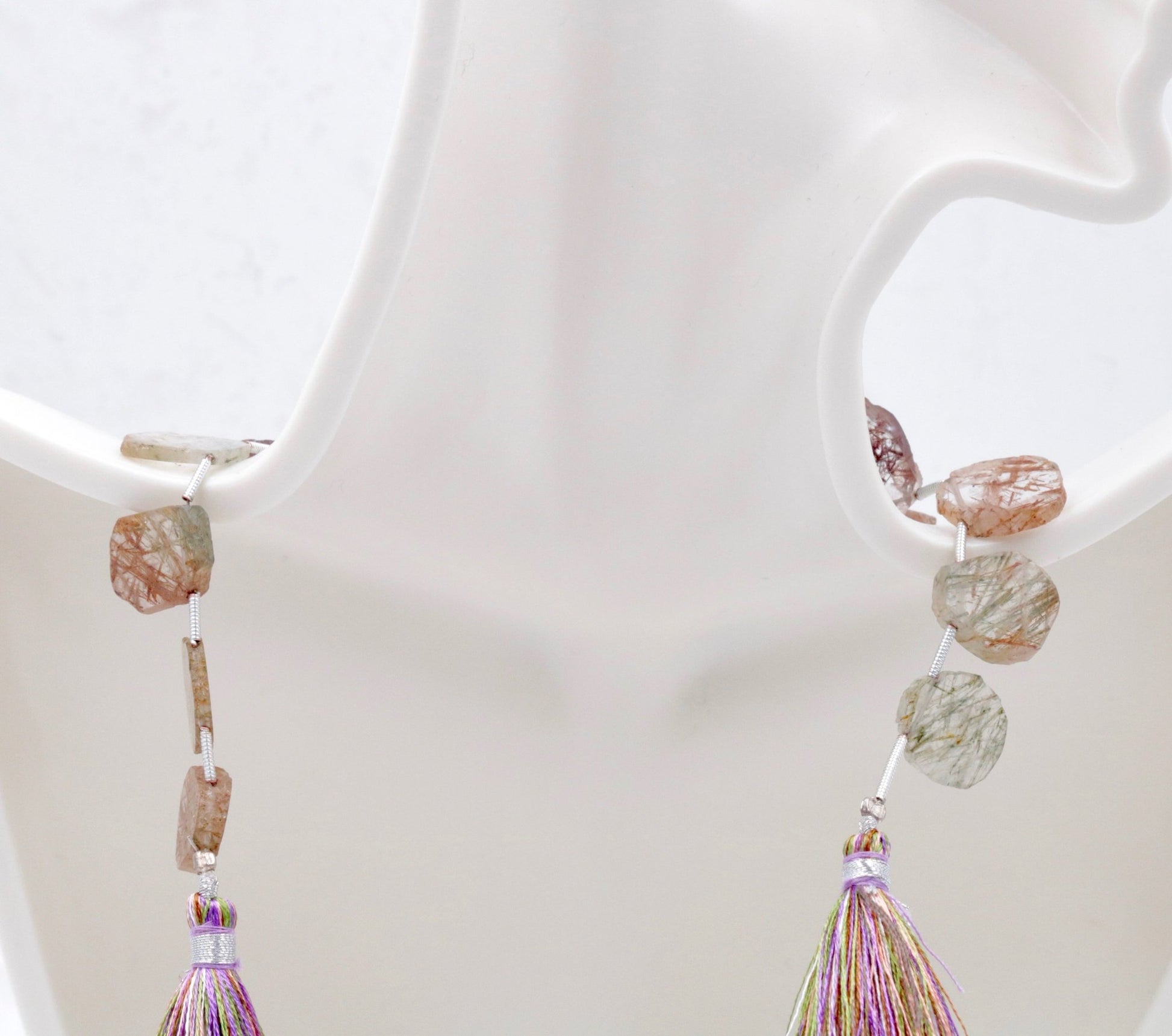 Multi Color Natural Rutile Quartz Necklace - Taj Mahal Gems