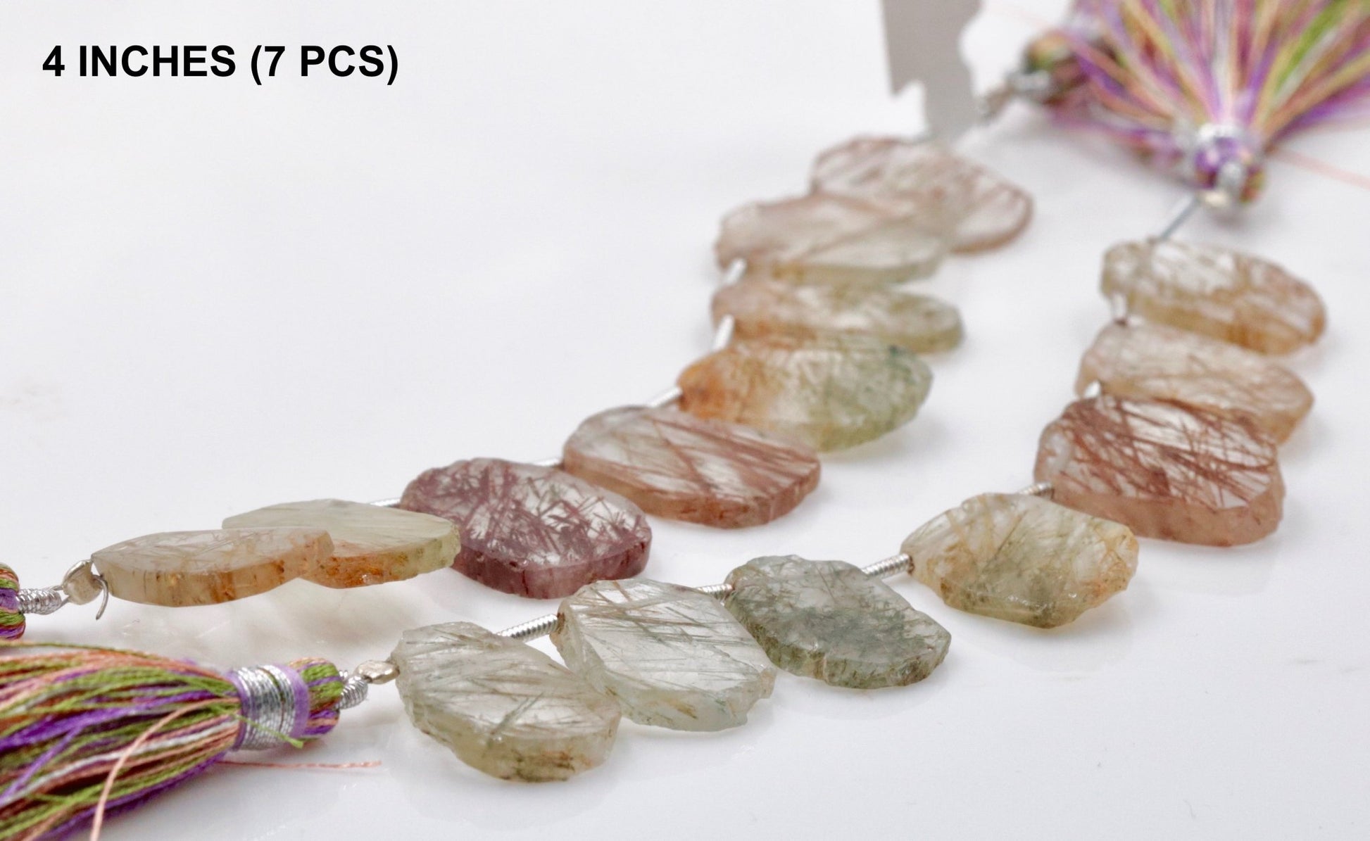 Multi Color Natural Rutile Quartz Necklace - Taj Mahal Gems