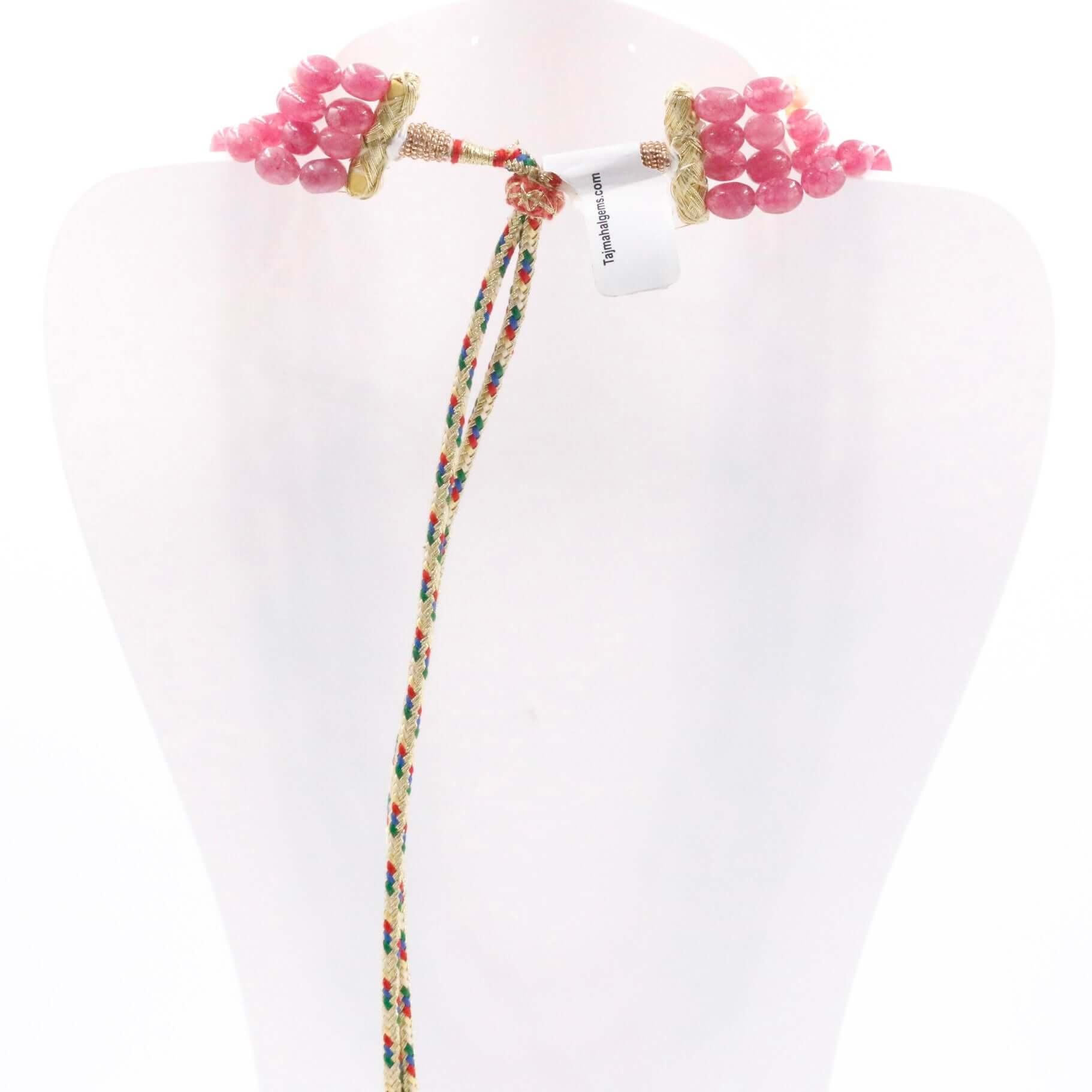 Multi Color Quartz with Freshwater Pearl Necklace - Taj Mahal Gems