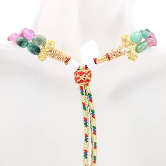 Multi Color Sapphire & Emerald Necklace - Taj Mahal Gems