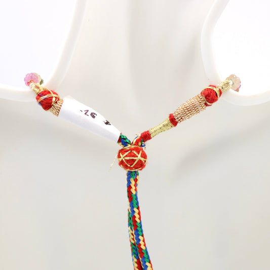 Multi Color Sapphire Pumpkin Necklace - Taj Mahal Gems