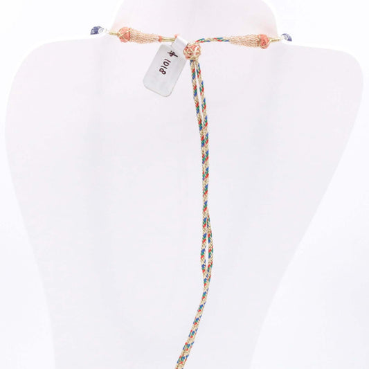 Multi - Color Sapphire Pumpkin Necklace - Taj Mahal Gems