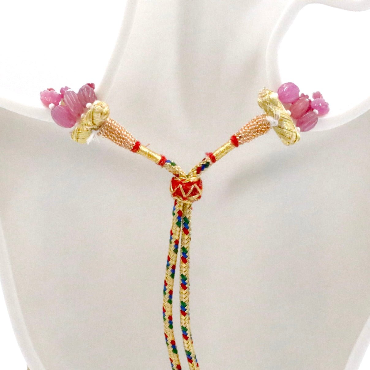 Multi - Color Sapphire with Pearl Necklace - Taj Mahal Gems