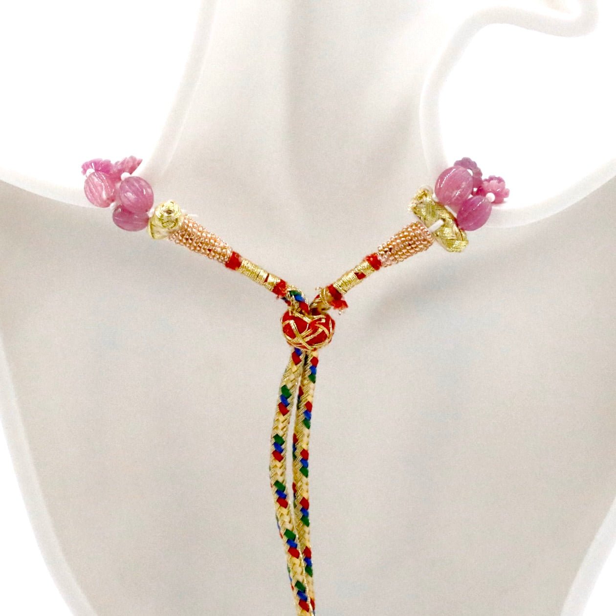 Multi - Color Sapphire with Pearl Necklace - Taj Mahal Gems