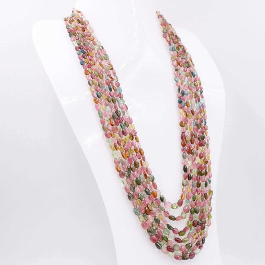Multi - Color Tourmaline Necklace - Taj Mahal Gems