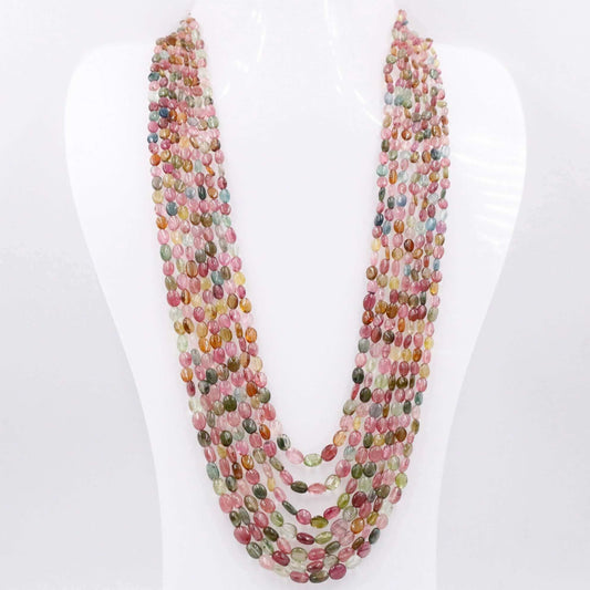 Multi - Color Tourmaline Necklace - Taj Mahal Gems