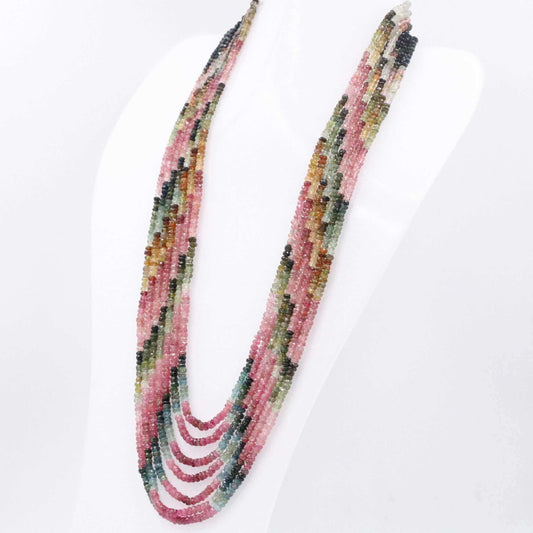 Multi - Color Tourmaline Necklace - Taj Mahal Gems