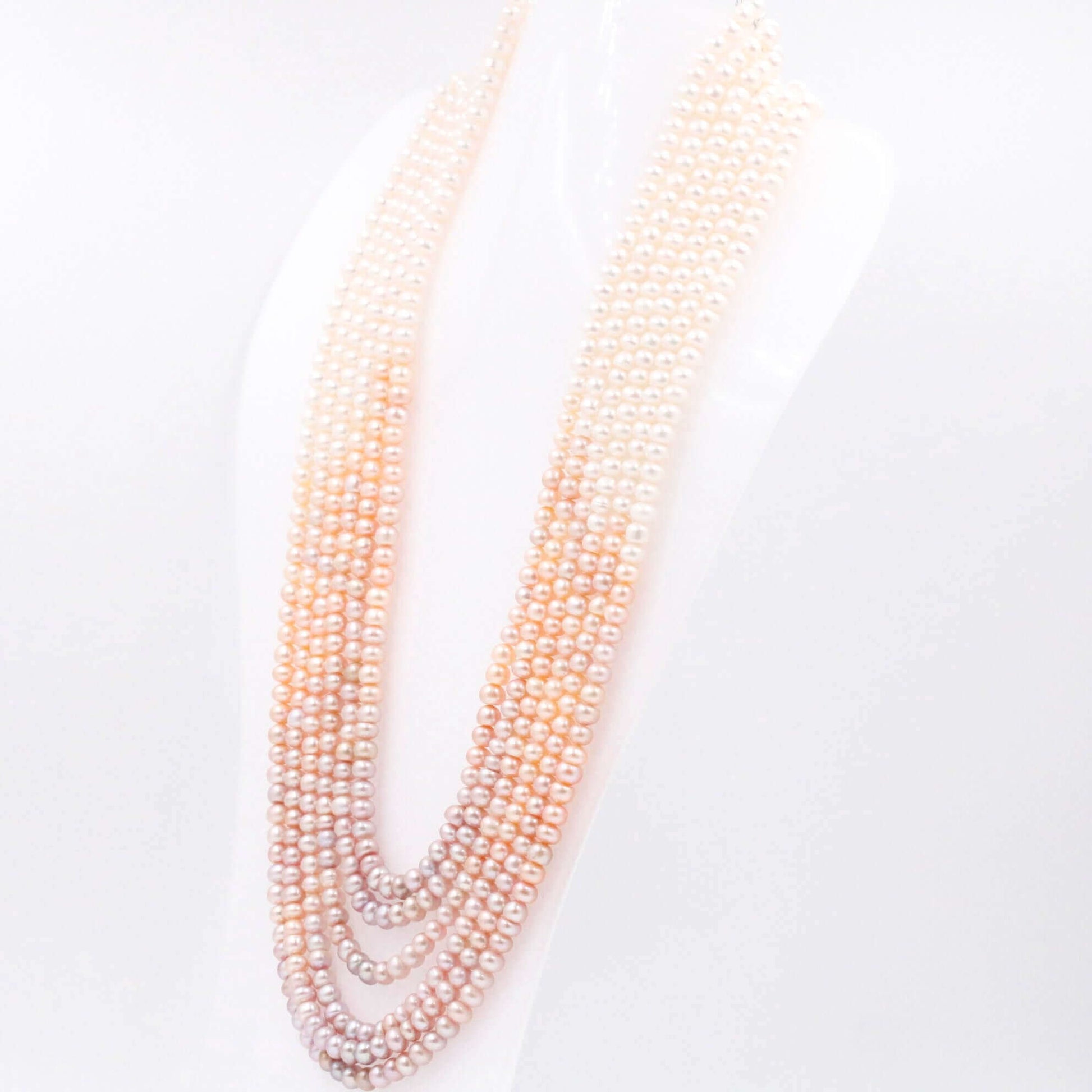 Multi Shaded Freshwater Pearl Beaded Necklace - Taj Mahal Gems