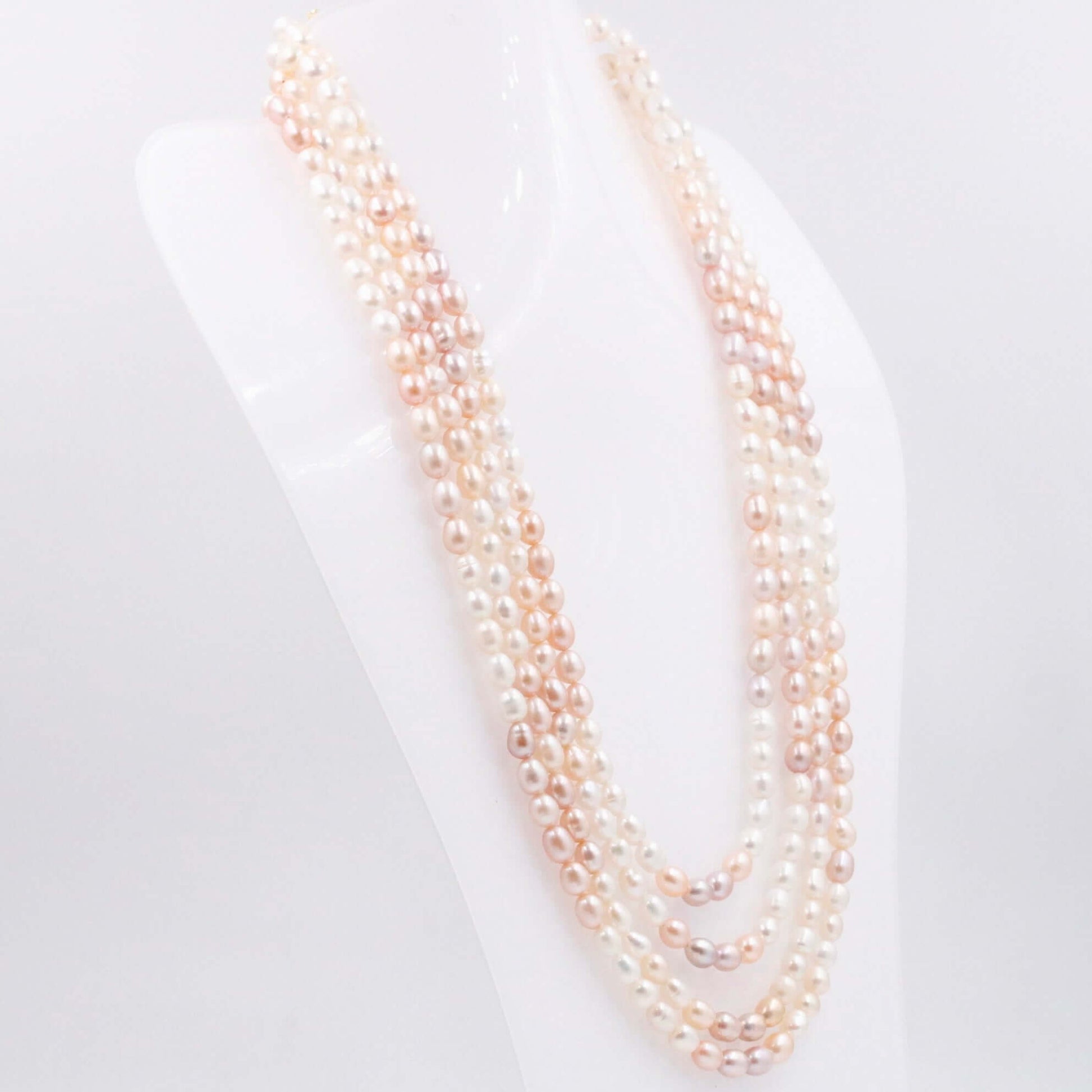 Multi - Strand Cultured Shaded Pearl Necklace - Taj Mahal Gems