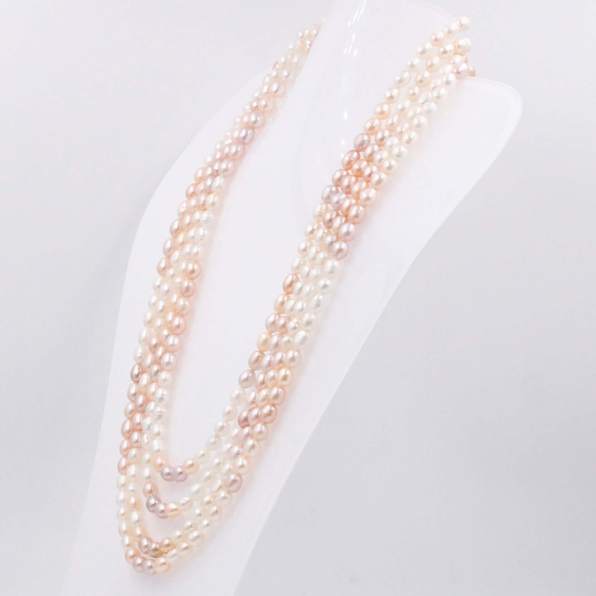 Multi - Strand Cultured Shaded Pearl Necklace - Taj Mahal Gems