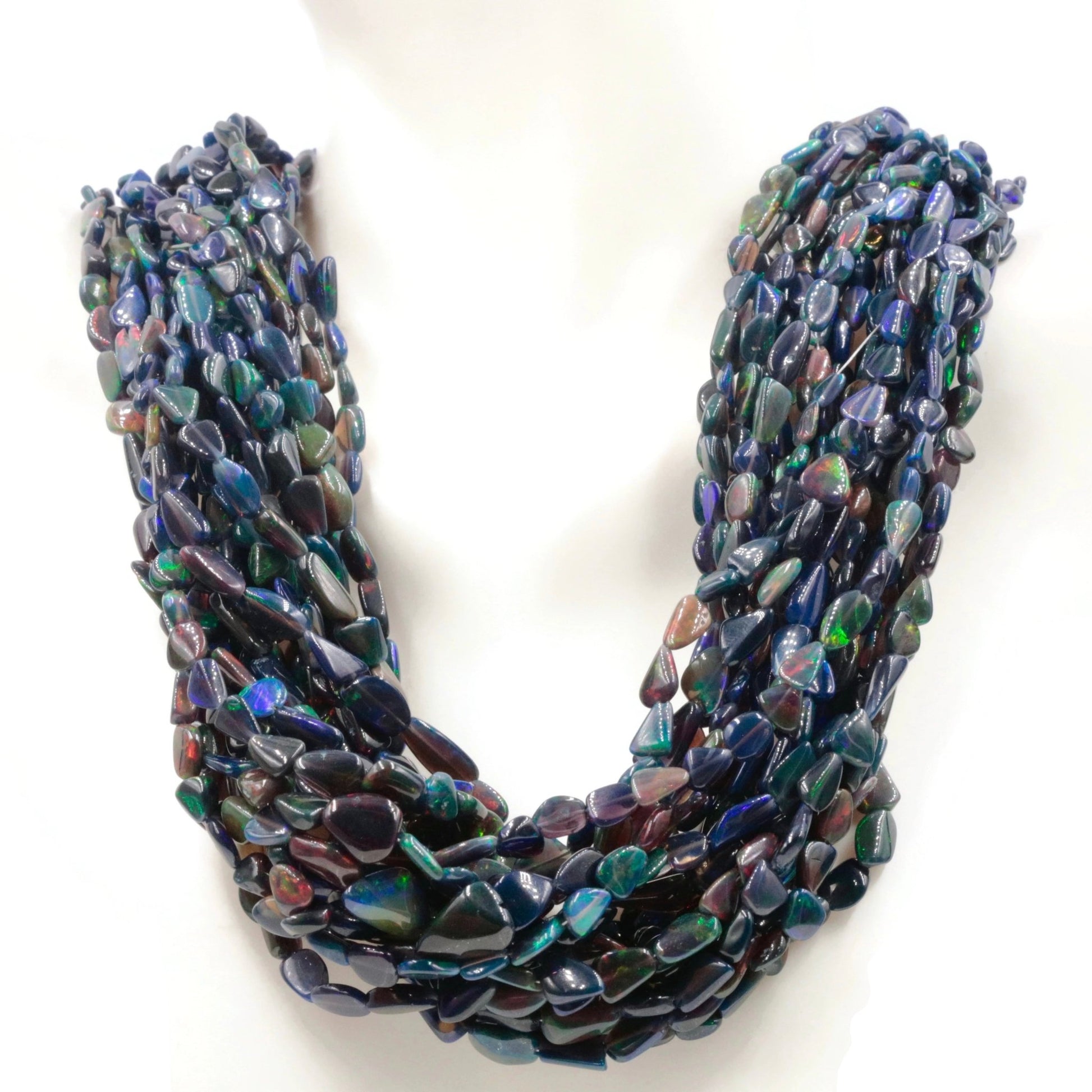 Natural Black Opal Strand - Taj Mahal Gems