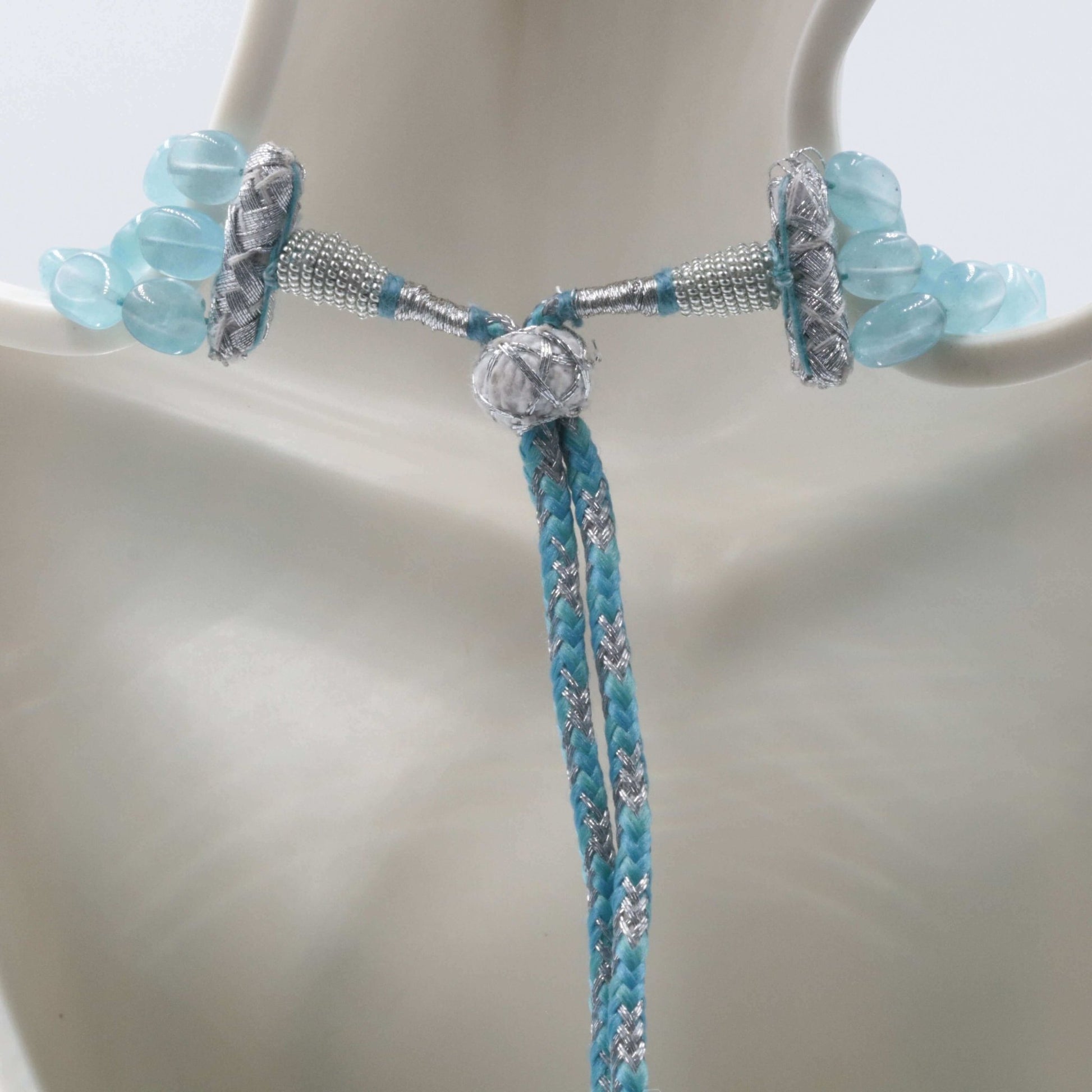 Natural Blue Quartz Necklace - Taj Mahal Gems