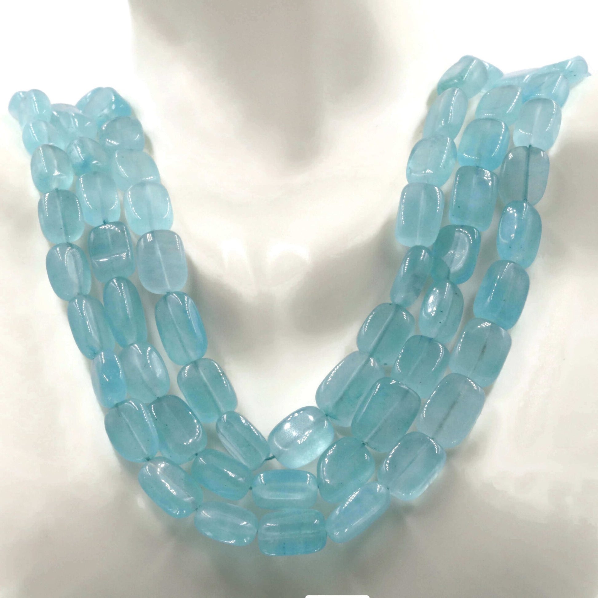 Natural Blue Quartz Necklace - Taj Mahal Gems