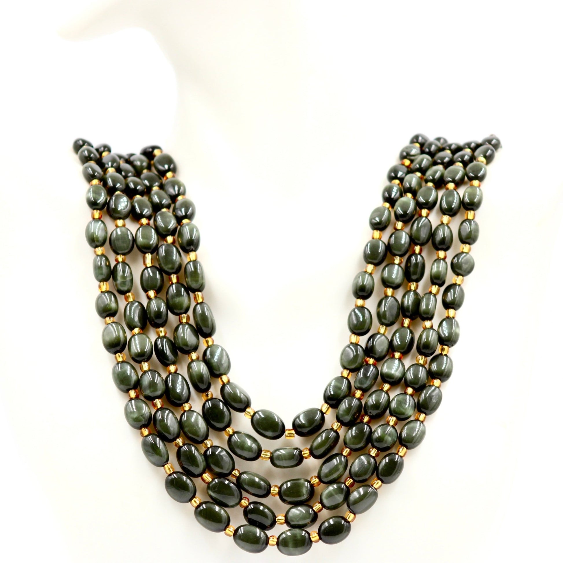 Natural Chrysoberyl Beaded Necklace - Taj Mahal Gems