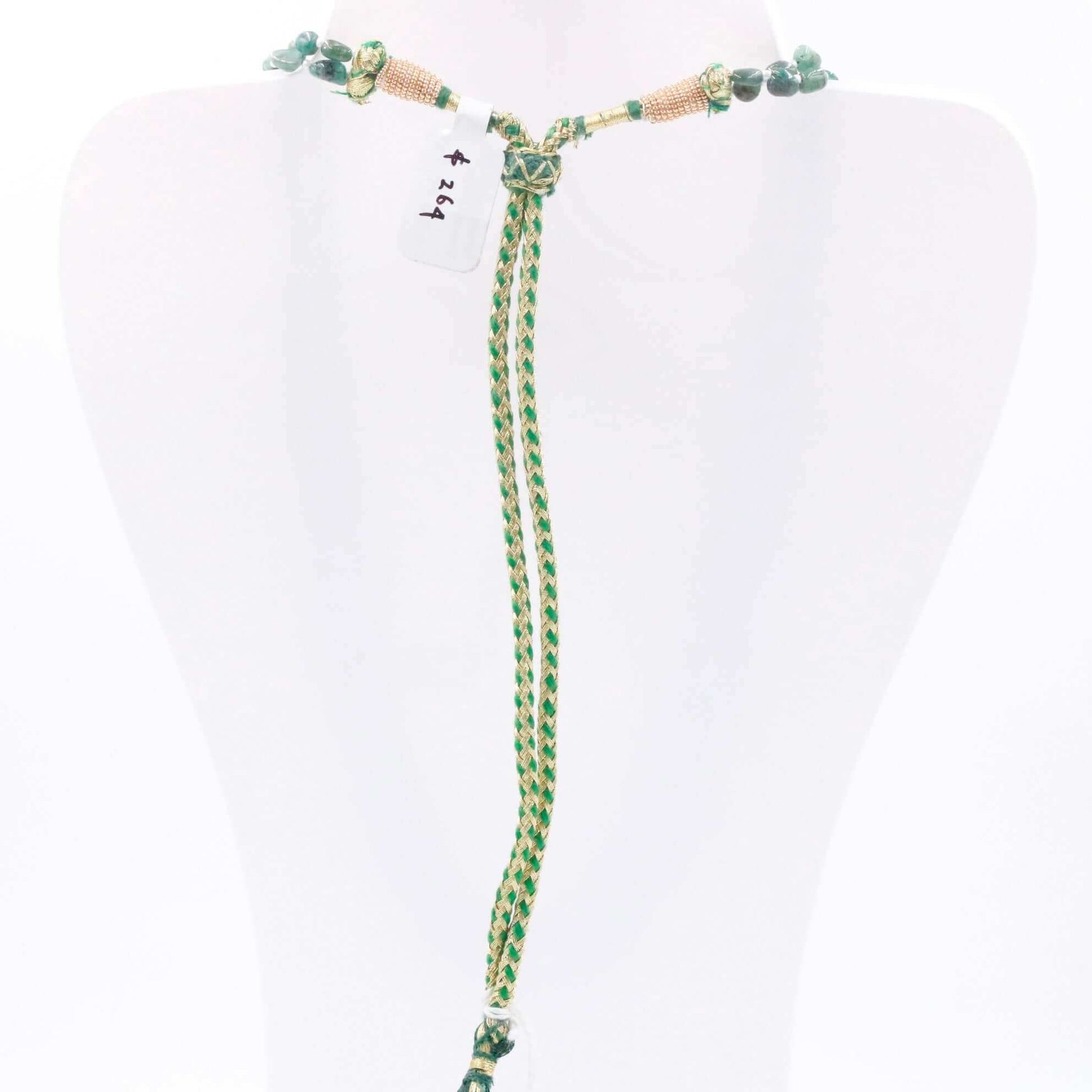 Natural Emerald Beaded Necklace - Taj Mahal Gems