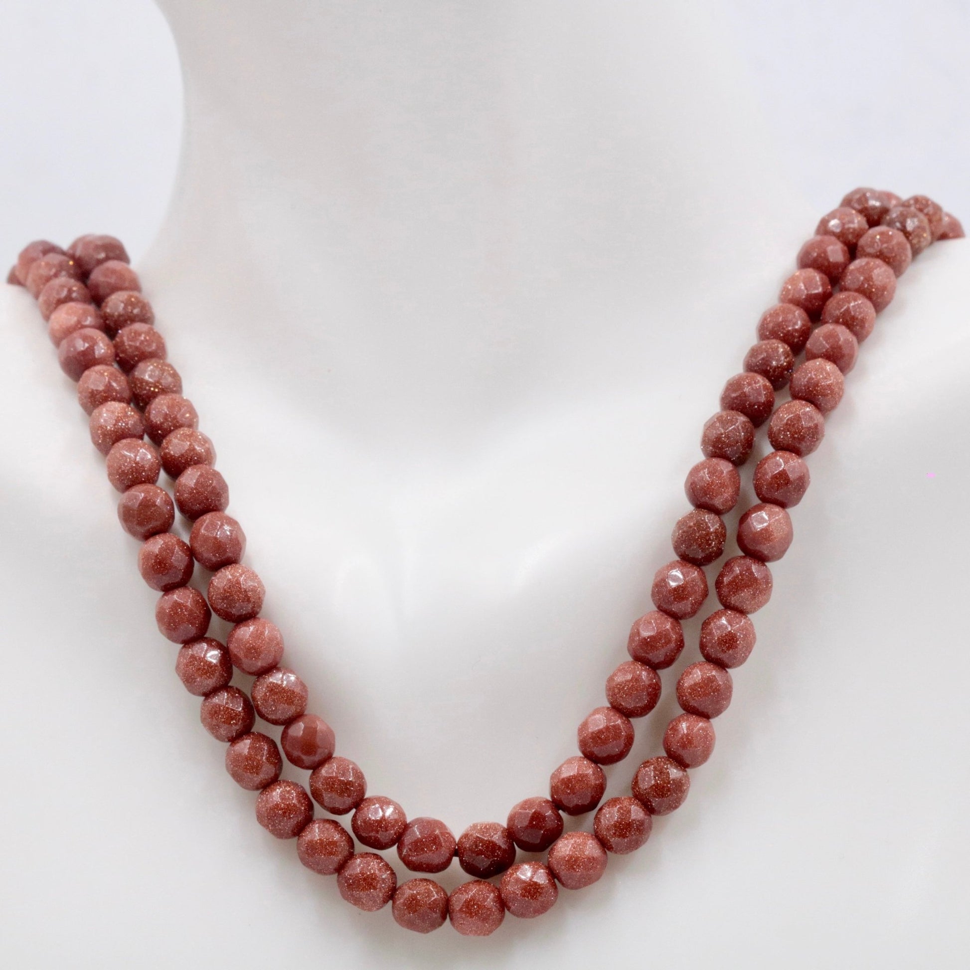 Natural Goldstone Sandstone Beads - Taj Mahal Gems
