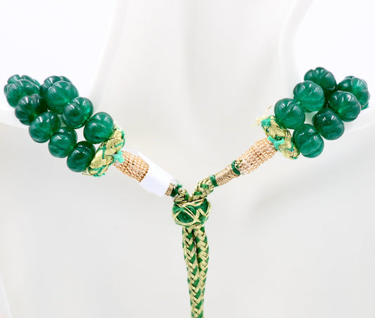Natural Green Quartz Pumpkin Necklace - Taj Mahal Gems