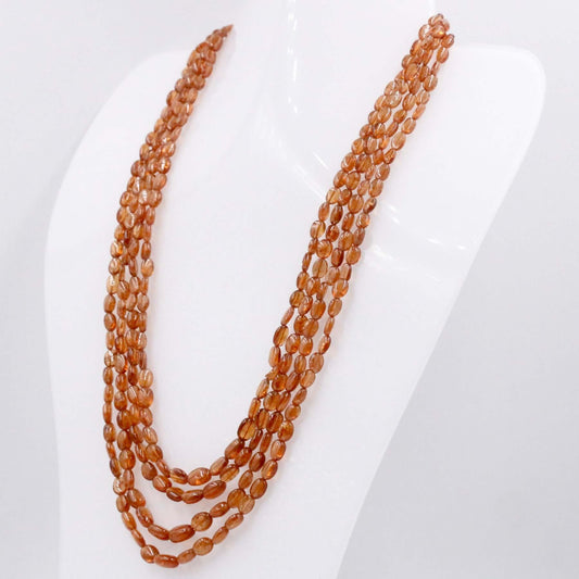 Natural Hessonite Beaded Necklace - Taj Mahal Gems