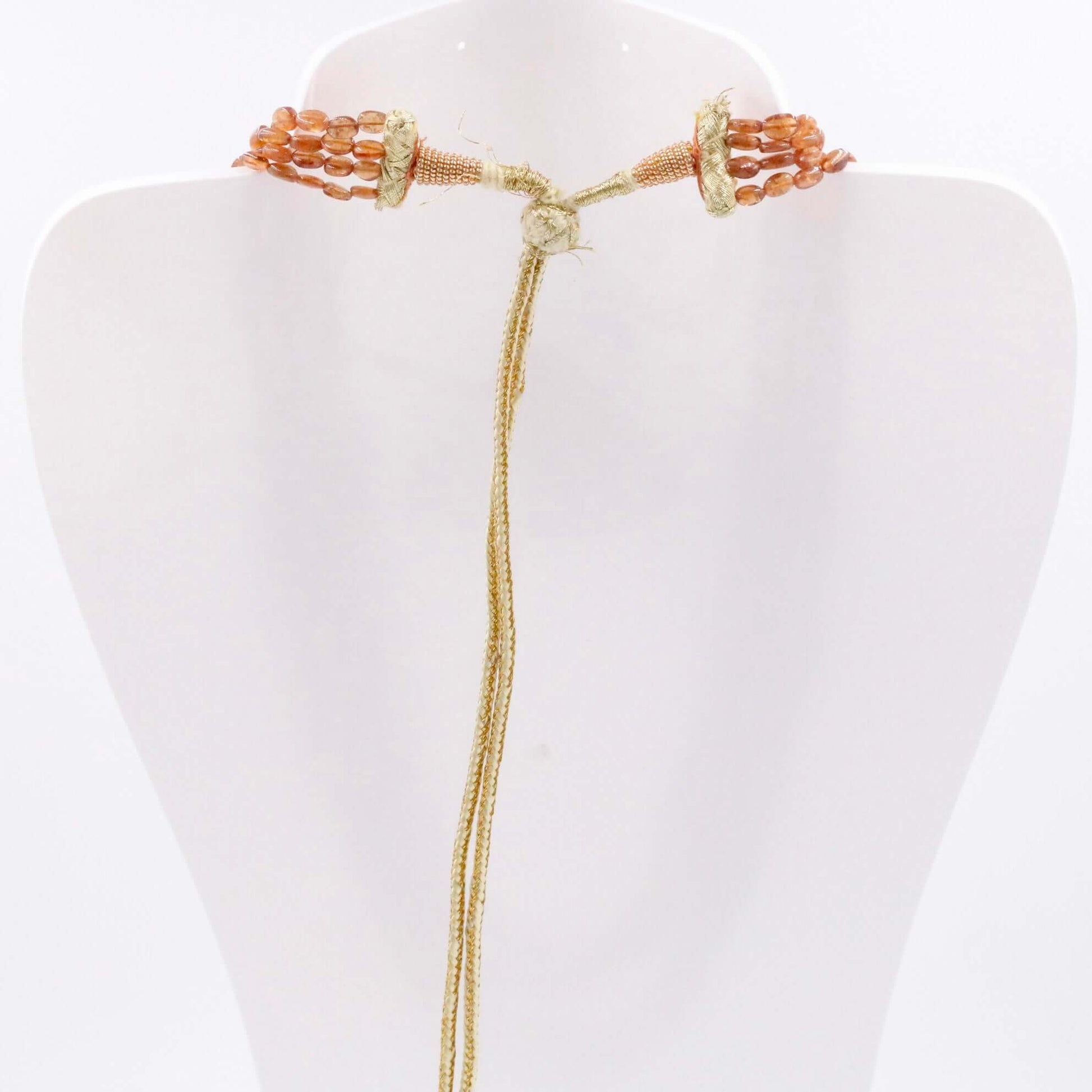 Natural Hessonite Beaded Necklace - Taj Mahal Gems