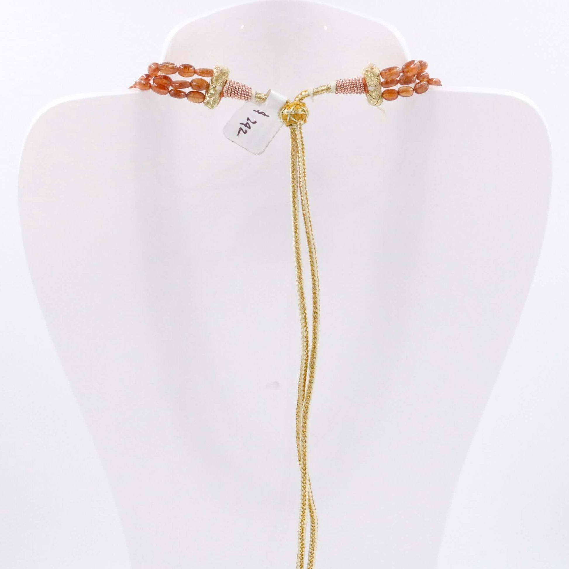 Natural Hessonite Beaded Necklace - Taj Mahal Gems