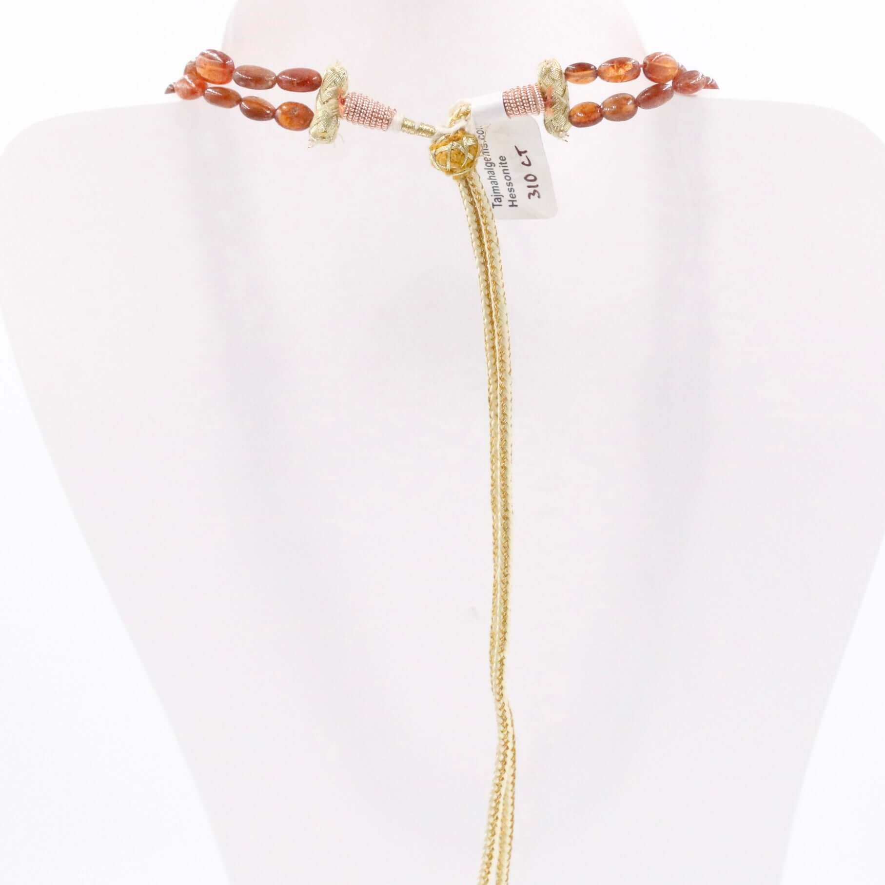 Natural Hessonite Beaded Necklace - Taj Mahal Gems