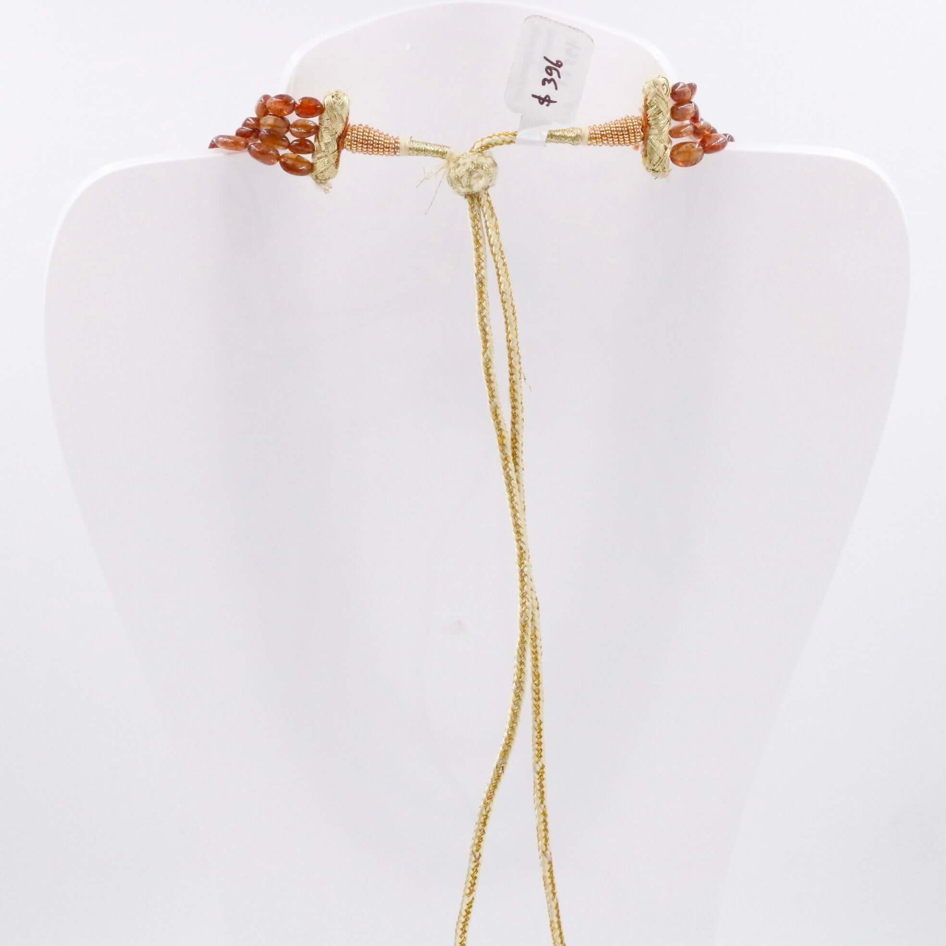 Natural Hessonite Garnet Gemstone Necklace - Taj Mahal Gems